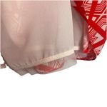 Leifsdottir‎ Anthropologie Catalyst Red Orange White Silk Tunic Dress Size 0 Photo 3