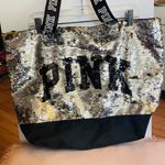PINK - Victoria's Secret Victoria secret pink flip sequin gold/silver bling tote bag Photo 4