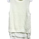 Bishop and Young Sweater Women Size Medium Knit Woven Vest W/ Trim Chunky Mock Photo 0