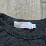 Black Fitted Crop Long Sleeve Tee Photo 1