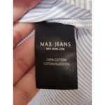 Max jeans Womens Size XL Blouse Bell Sleeve Blue White Stripe Photo 3