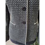 Talbots Women's Black White Single Breasted Three Button Blazer Jacket Petites 2 Photo 2