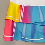 lucky in love Tiered Athletic Pull On Skort White Rainbow Print Large Photo 1