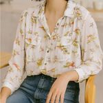 Anthropologie Maeve Jungle Print Button Down Long Sleeve Shirt in Multicolor Photo 0