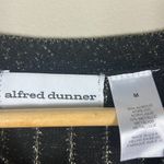 Vintage Alfred Dunner Cozy Black Gold Metallic Knit Sweater Made in USA Size M Photo 4