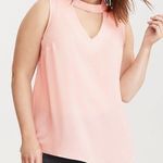 Torrid Mock Neck Keyhole Tank Top Pink Blush 3X Plus Size Business Casual Photo 0