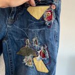 Yag Denim flare Lowrise suede leather accents bohemian Gypsy hippie cottagecore Size undefined Photo 4