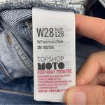 Topshop Moto Wide Leg Blue Denim Jeans Size 28 Petite Women Designer Photo 3