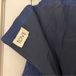 Tove Ida Bow Strapless Top Navy Blue Size 6 Photo 11
