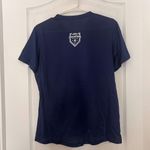 Adidas Womens Shirt M Blue Aeroready Atlanta Crew Neck Short Sleeve Activewear Photo 5