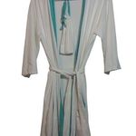 Hello Mello Luxurious Soft Lounge Robe With Matching Drawstring Tote Bag Sz S/M White Photo 0
