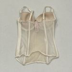 Victoria's Secret Corset Bustier Lingerie Beige Lace Mesh Tank Underwire 34C Photo 5
