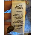 Tahari Shirt Women 3X Blue Linen Long Sleeve Button Down Tunic Top Preppy Plus Photo 9