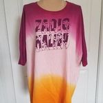 Zadig & Voltaire  Zadig Malibu Dye Dip French Terry Short Sleeve Sweatshirt Sz L Photo 0