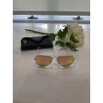 Ray-Ban  Aviator Sunglasses Rose Gold Mirror Lens Silver Frame with‎ Case Photo 1