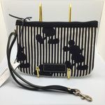 Dooney & Bourke  Black and White Striped Wristlet Photo 0