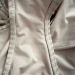 Aerie Ruffle Back One Piece Swimsuit Medium Women’s Pink Gray Striped 9798 Photo 3