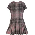 Betsey Johnson Womens Preppy Goth Gray Pink Plaid Fit & Flare Dress Small Photo 2