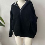 Outdoor Voices Women's Black MegaFleece 1/2 Zip Pullover Wool Jacket Photo 0