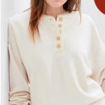 Gap  Vintage Soft Henley Sweatshirt Photo 1
