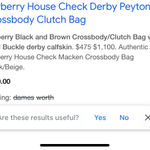 Burberry House Check derby Peyton Crossbody/clutch bag Photo 3