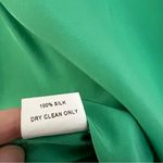 Britt Ryan  Emerald Green Silk Blouse with Ruffle Sleeves | S Photo 4