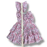 Hello Molly  Strapless Pink Floral Bow Mini Dress Cotton Fit Flare Small Photo 3