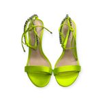 Schutz new  𒀭 Islah Satin + Crystal Heeled Sandals 𒀭Fresh Green [Neon] 𒀭 7.5M Photo 7