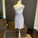 Women’s Lavender Sequined One Shoulder Short Prom Party Homecoming Dress Size 2 Purple Photo 3