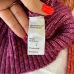 Democracy multicolor Large crew scoop neck sweater rust orange purple tan Photo 3