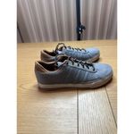 Adidas 7.5 Gray Canvas Sneakers Brown Accents Casual Stylish Footwear Mens Photo 3