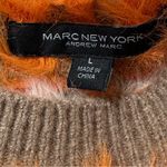 Marc New York  Women’s Size Large Camel & Orange Faux Fur‎ Sweater Photo 6