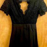 Black crochet shorts romper woman’s size small Photo 0