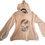 Skull Cashmere 100% CASHMERE SKULL HOODIE  BEIGE SWEATER MEDIUM $390 Photo 0