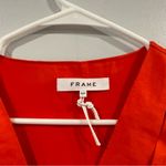 frame denim Frame Twist Front Sleeveless Dress Red Orange Small S Photo 2