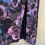 FUZZI dark purple black tulle ruffle one shoulder maxi gown SMALL Photo 6