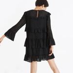 Madewell  Waterlily Tired Ruffle Eyelet Dress Black Sz 12 Photo 2
