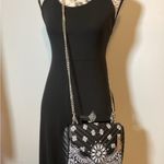 🩵NWT🩵 BANDANA PRINT FAUX LEATHER LOOK CROSS BODY/CLUTCH PURSE 9”x7”W/CHAIN STRAP Black Photo 4