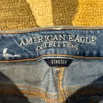 American Eagle Like-New  Stretch Midi Denim Jean Shorts Distressed Size 0 Photo 1