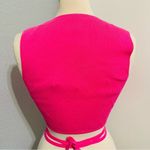 ZARA ‎ Women Bloggers Favorite Pink Sleeveless Knotted Waist Knit Top Size Large Photo 8