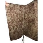 Michael Kors Caftan Top Tunic Size S/M Reptile Sheer Green Swim Cover Brown Ties Photo 3