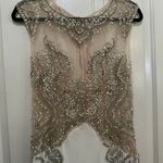 Cinderella  Women's Cream Jewel Embellished Embroidery Maxi Dress Size 14 Photo 3