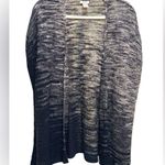 Pure Jill Open Front Sweater Poncho Size XS/S Blue Gray Short Sleeves Cotton Photo 0