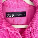 ZARA  Short Corduroy Overshirt Jacket Size XS Bubblegum Pink Oversized Cotton Photo 3