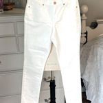 Old Navy  White Denim Jeans Curvy Profile Straight Mid Rise Photo 2
