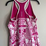 Nike Women’s Pink & White Performance Dri-Fit Racer Back Tank Top Activewear Photo 1