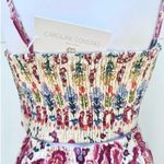 Caroline Constas 2 Piece Linen Blend Cropped Top & Midi Skirt Women's Medium NWT Pink Photo 5