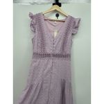 Miami Womens Lavender Purple Maxi Dress Size L NWT Button Down Eyelet Coquette Photo 7