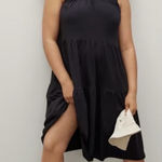 Everlane - The Weekend Tiered Midi Dress Black Size L Photo 0