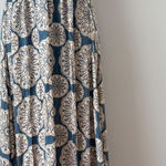 Tiare Hawaii Blue Floral Smocked Maxi Dress One Size NWOT Photo 0